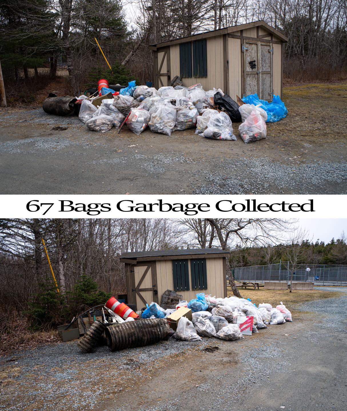 St. Luke's Earth Keepers extends a huge thank you to everyone who participated in the clean up of the Exit 6 Car Pool lot and roadsides. Thanks to the large turnout, we were able to clean all the way to the entrance to Mill Lake road and the on/off ramps. 67 bags of trash plus countless large items, such as tires, pumps, file cabinet drawers were picked up. The most valuable item found was determined to be a bolt of polypropylene twine, still in its box. The most unique item prize was given to Jason James for finding the Farmer's Ice Cream sign and a wedding sign. Thank you to McDonald's in Bridgewater and Tim Horton's in Chester for the prizes.
    This was our 4th year cleaning up this area and it is discouraging and disturbing to see so much garbage. But it is truly uplifting and encouraging to see so many people caring about their community. Thank you.